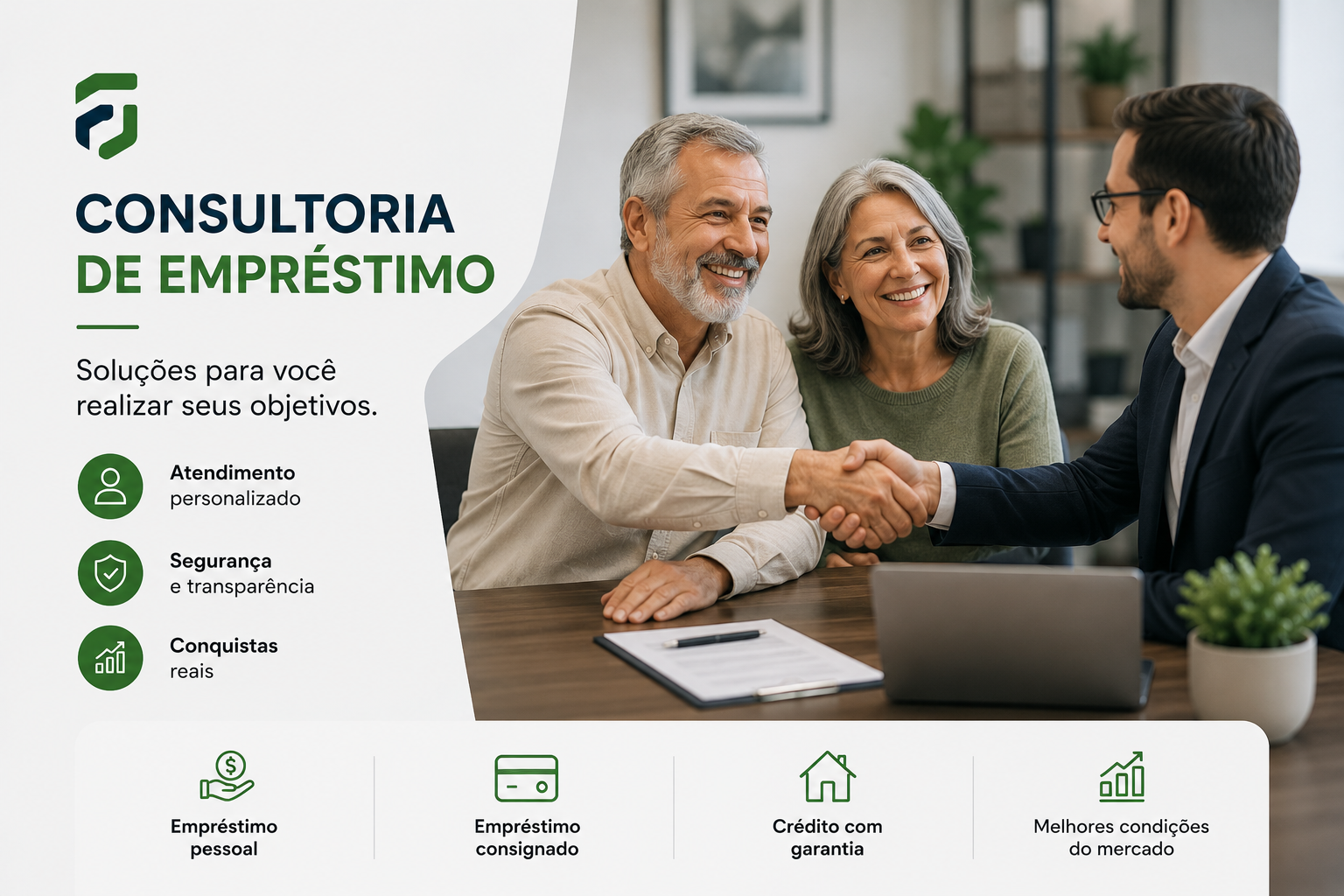 Consultoria de empréstimo com atendimento personalizado, segurança e transparência