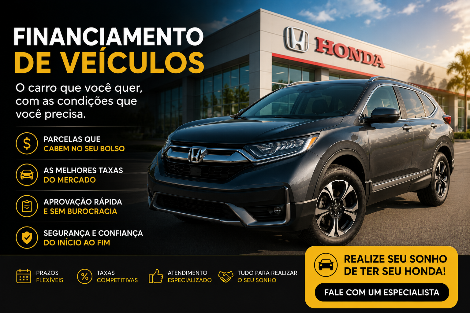 Banco Honda financiamento de veículos