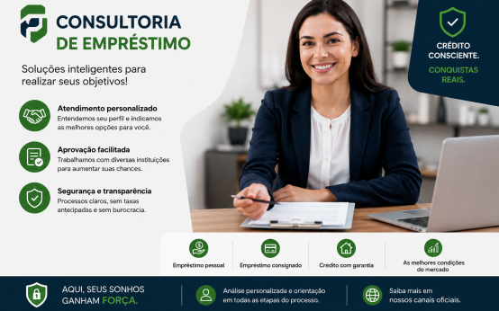 Consultoria de empréstimo com crédito consciente e orientação personalizada