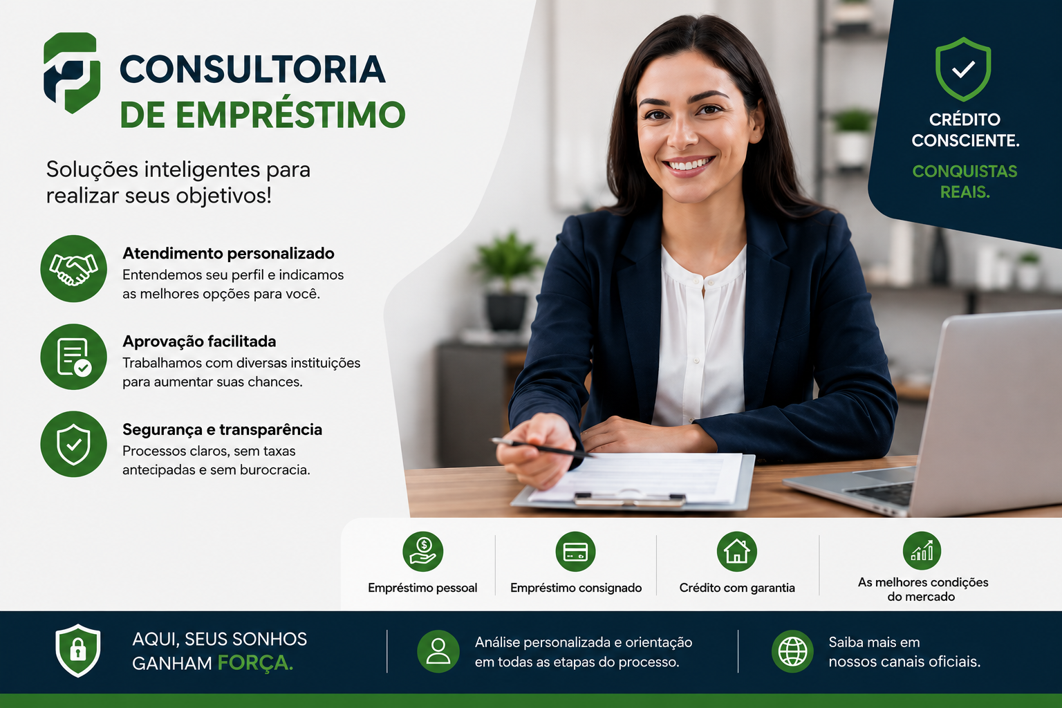 Consultoria de empréstimo com crédito consciente e orientação personalizada